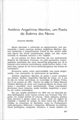 Antônio Angelitino Martins, um Poeta da Boêmia dos Novos