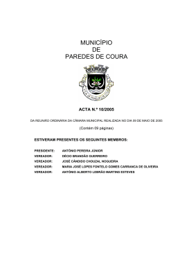 Acta nº10 - Câmara Municipal de Paredes de Coura