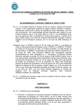 Estatuto do CEERJ - Conselho Espírita do Estado do Rio de Janeiro