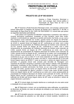 Projeto de Lei 063-02/2014 - Câmara de Vereadores de Estrela
