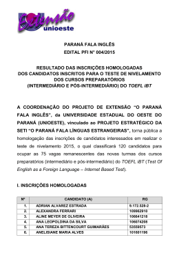PARANÁ FALA INGLÊS EDITAL PFI N° 004/2015