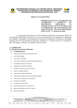 Edital Nº 011/2015-PPGE - Universidade Estadual do Centro