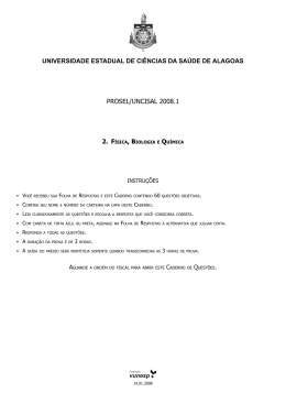 PROSEL/UNCISAL 2008.1 - Específica de Química Flávio Rolim