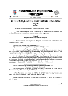 Estatutos Eleitos Locais - Câmara Municipal de Portimão