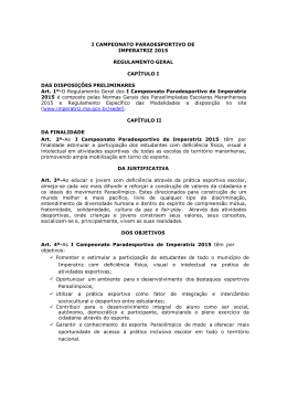 Regulamento Geral - CAPAZ - Prefeitura Municipal de Imperatriz