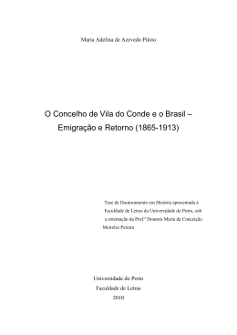 O Concelho de Vila do Conde e o Brasil