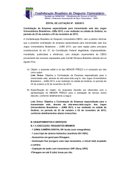EDITAL DE LICITAÇÃO Nº. 028/2013 Contratação de