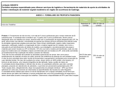 Licitação 026/2014 Contratar empresa especializada para oferecer