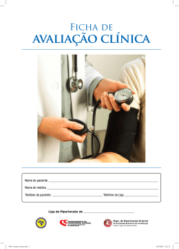 Ficha de Avaliação Clínica - Sociedade Brasileira de Cardiologia
