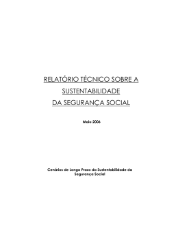 relatório técnico sobre a sustentabilidade da segurança social
