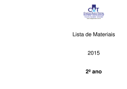 Lista de Materiais 2015 2º ano - Colégio Anisio Teixeira de Feira de