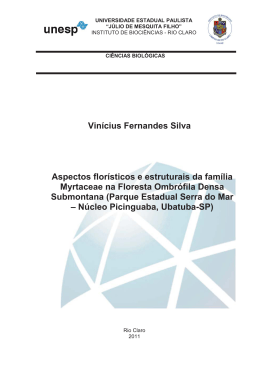 Vinícius Fernandes Silva Aspectos florísticos e estruturais da família
