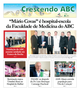 “Mário Covas” é hospital-escola da Faculdade de Medicina do ABC