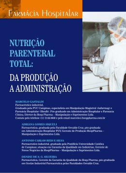 Nutrição parenteral total: da produção a administração