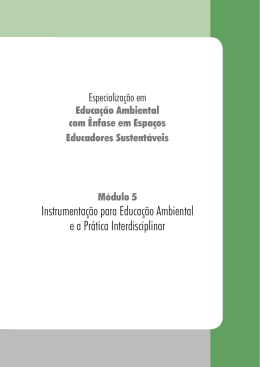 Instrumentação para Educação Ambiental e a Prática Interdisciplinar