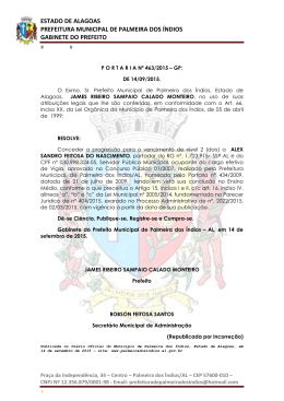 GP de 14/09/2015 - Portal da Prefeitura Municipal de Palmeira dos