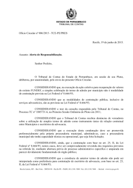 Ofício Circular nº 006/2015 - Governo do Estado de Pernambuco