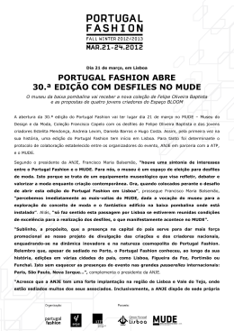 PR |30ª Edição Portugal Fashion