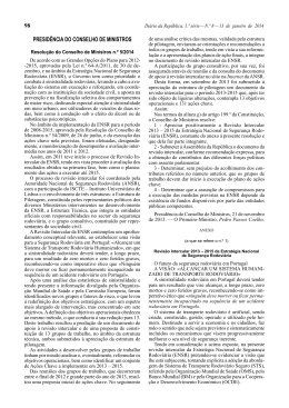 Resolução do Conselho de Ministros n.º 5/2014