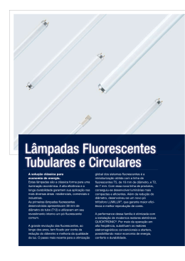Catálogo de lâmpadas fluorescentes