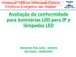 Requisitos mínimos para as lâmpadas LED