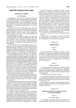 Decreto-Lei n.º 21/2014 - Bolsa Nacional de Terras
