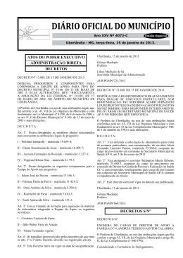 Edição 4072C - Prefeitura Municipal de Uberlândia