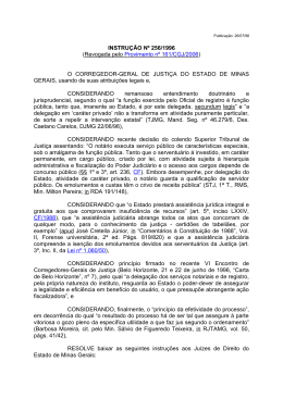 INSTRUÇÃO Nº 256/1996 - Tribunal de Justiça de Minas Gerais