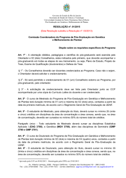RESOLUÇÃO nº. 01/2015 (Esta Resolução substitui a