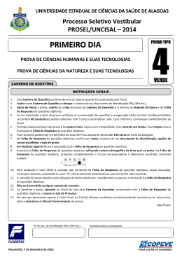 PRIMEIRO DIA - UNCISAL 2014 - TIPO 4