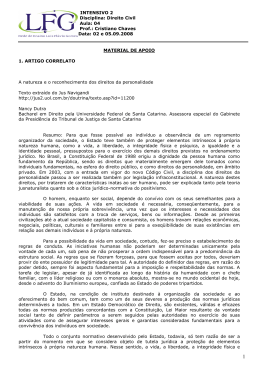 Direito Civil Aula: 04 Prof.: Cristiano Chaves Data: 02 e 05.09.2008