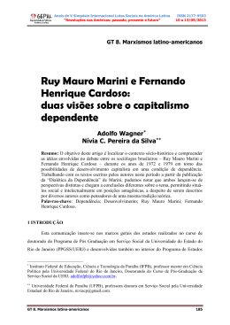 Ruy Mauro Marini e Fernando Henrique Cardoso: duas visões