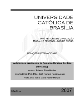 A diplomacia presidencial de Fernando Henrique Cardoso