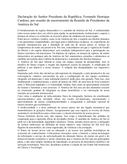 Declaração do Senhor Presidente da República, Fernando