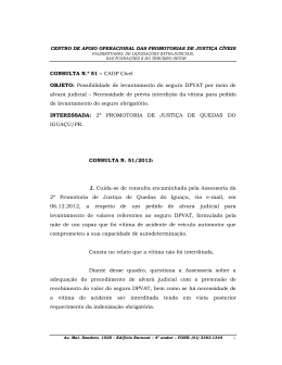 Consulta n. 51/2012 - Centro de Apoio Operacional das Promotorias