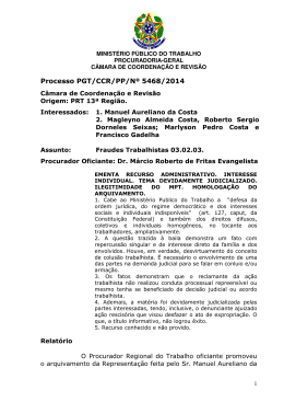 Processo PGT/CCR/PP/Nº 5468/2014