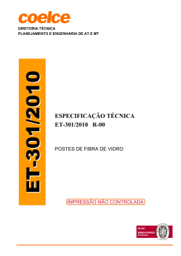ESPECIFICAÇÃO TÉCNICA ET-301/2010 R-00