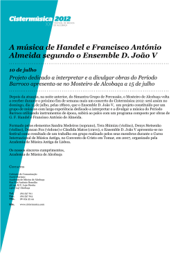 A música de Handel e Francisco António Almeida