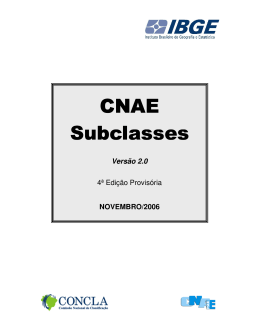 Notas Explicativas da CNAE 2.0
