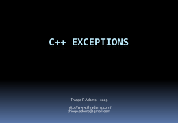 Usando exceções no C++