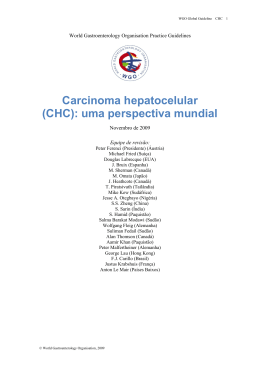 Carcinoma hepatocelular (CHC)- uma perspectiva mundial