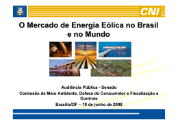 O Mercado de Energia Eólica no Brasil e no
