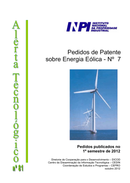 Pedidos de Patente sobre Energia Eólica - Nº 7