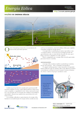 Energia Eólica - SIARAM sentir e interpretar o ambiente dos Açores