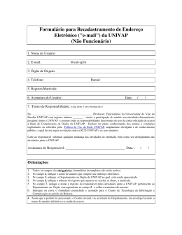 Formulário para Recadastramento de Endereço Eletrônico ("e