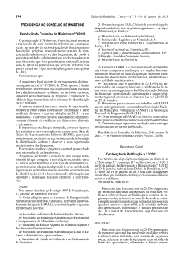 Resolução do Conselho de Ministros n.º 3/2013