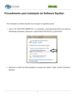 Procedimento para instalação do Software Squitter.