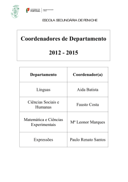 Coordenadores de Departamento 2012 - 2015