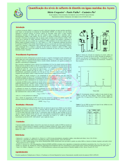 Quantificação dos níveis de sulfureto de dimetilo em águas