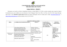 Edital 50/2014 - PROEN - Universidade Federal do Maranhão